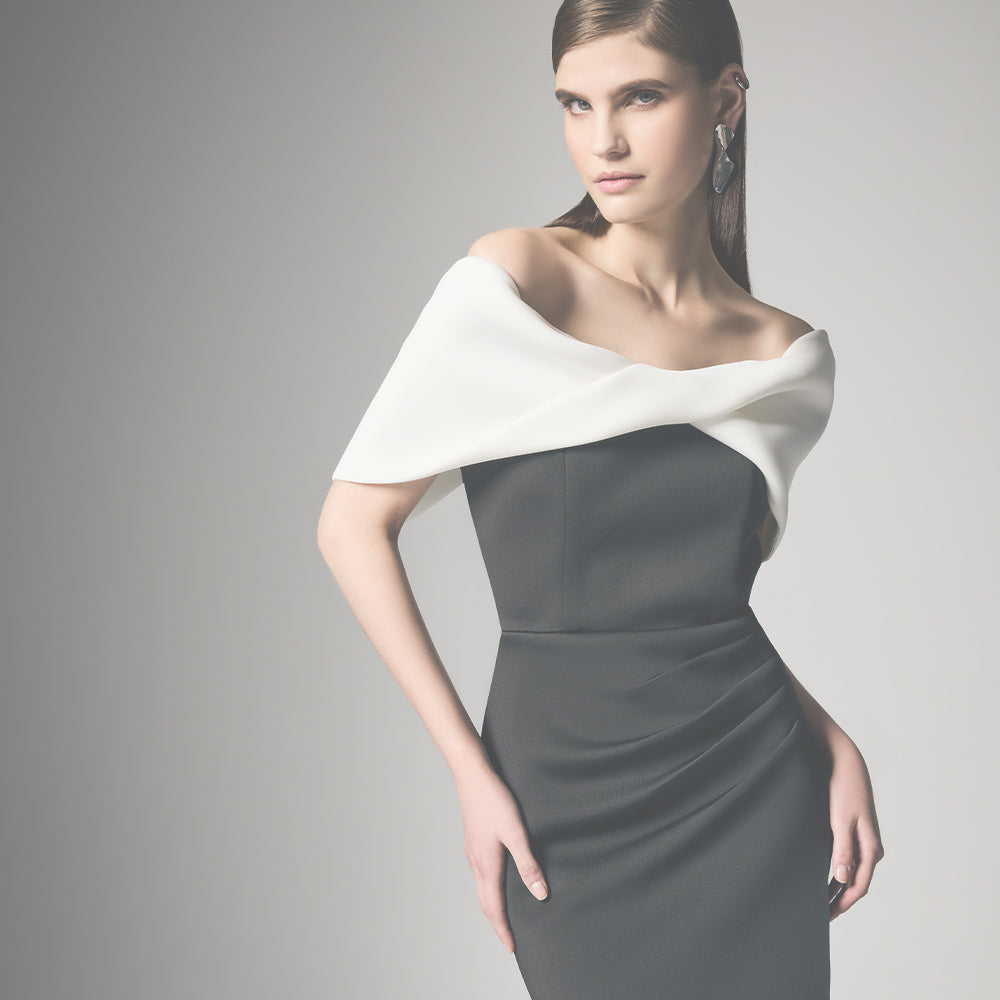 white christmas dresses Black Tie-strap cocktail dress with the elegant corset embroidery main image 0