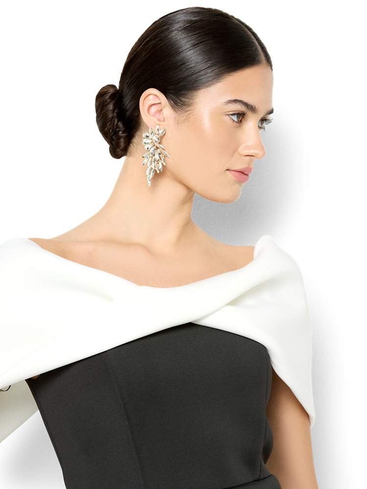 Pia Gold Crystal Earrings