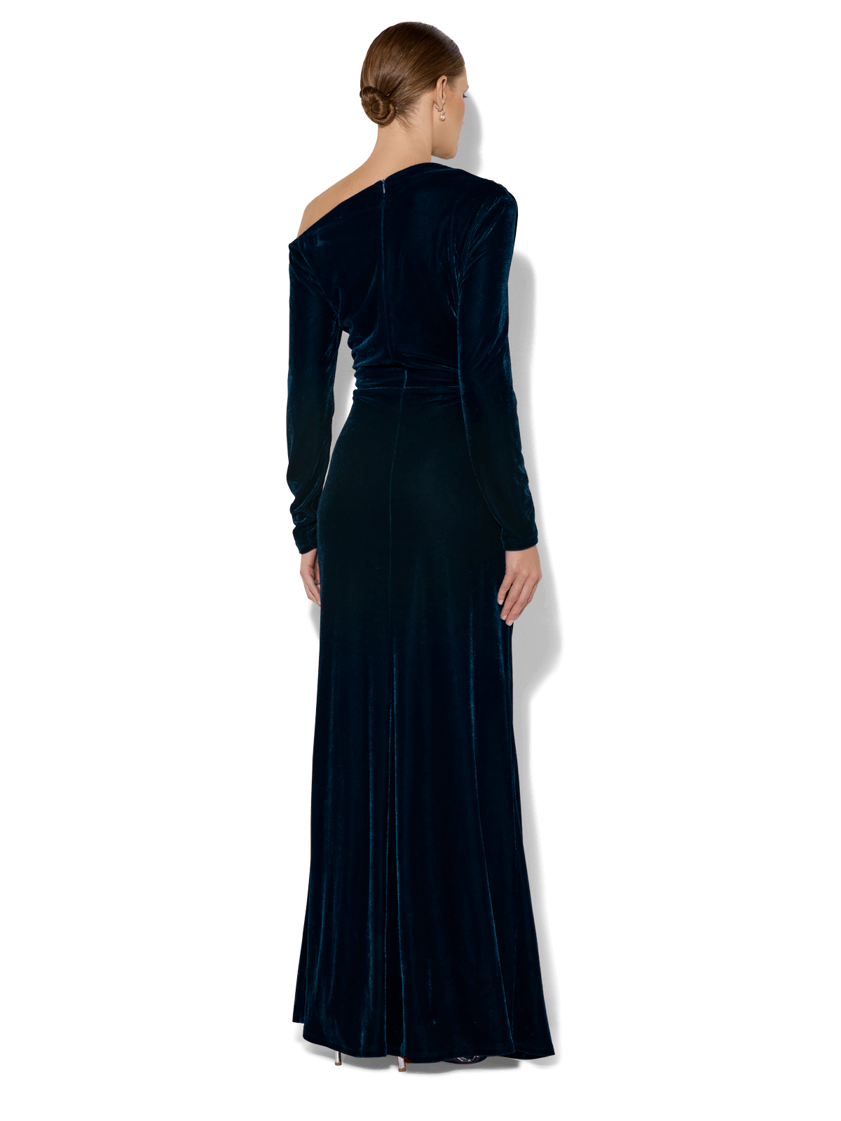 Axel Petrol Velour Gown
