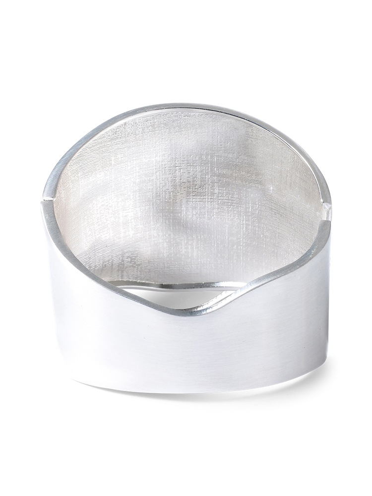Banks Silver Brushed Bangle