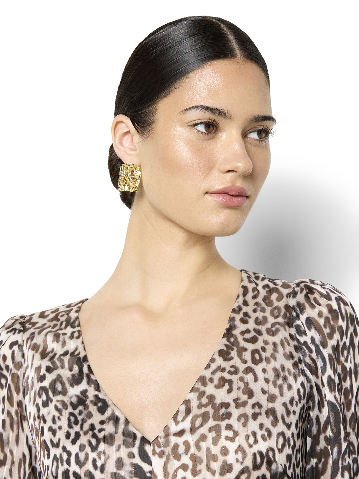 Cameron Gold Crinkle Earrings