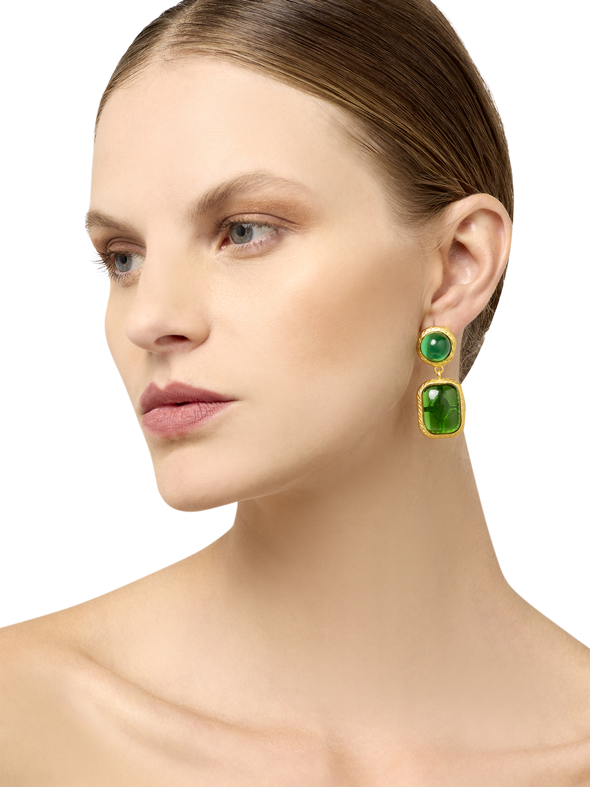 Iris Emerald Drop Earrings