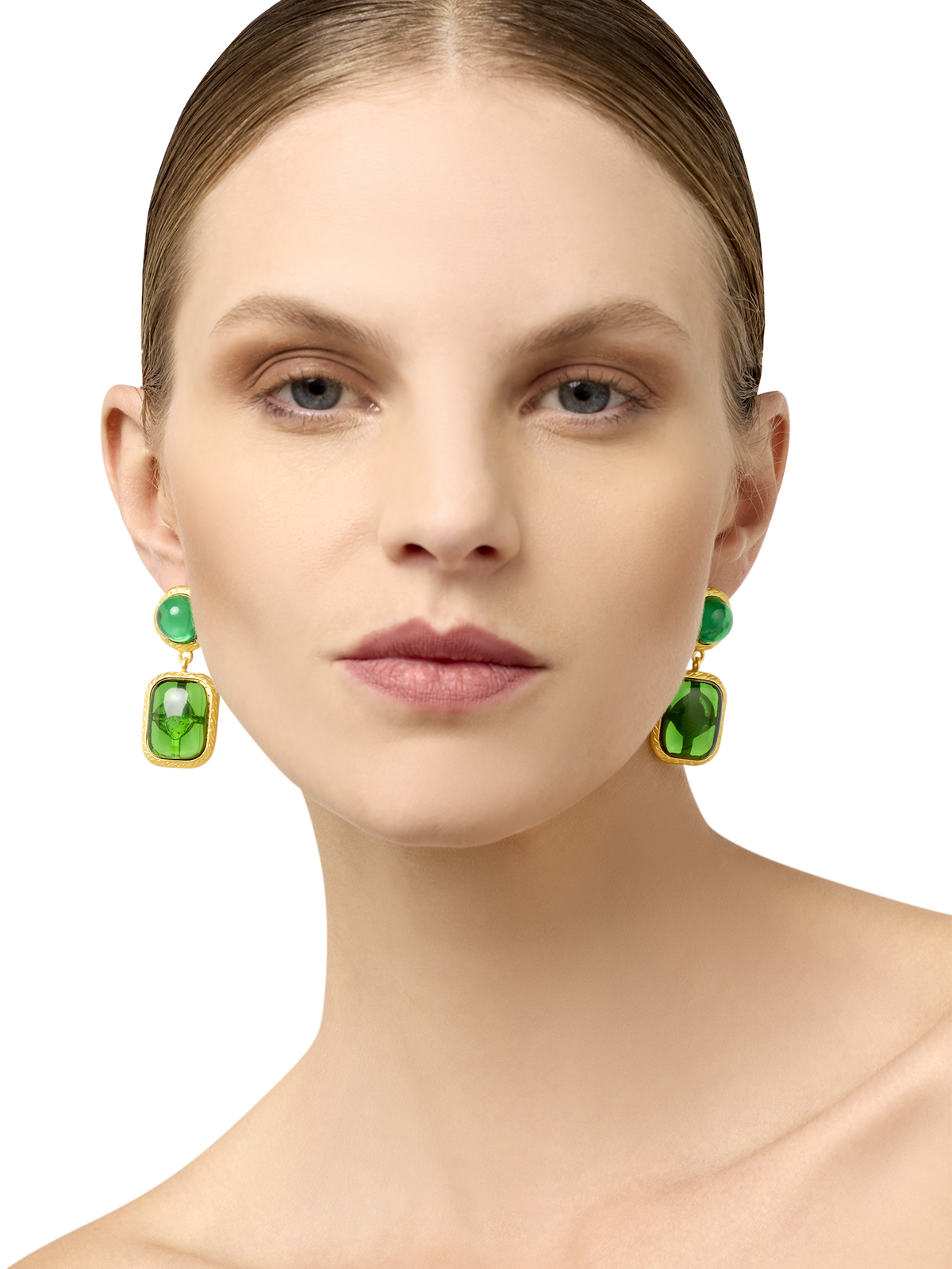 Iris Emerald Drop Earrings
