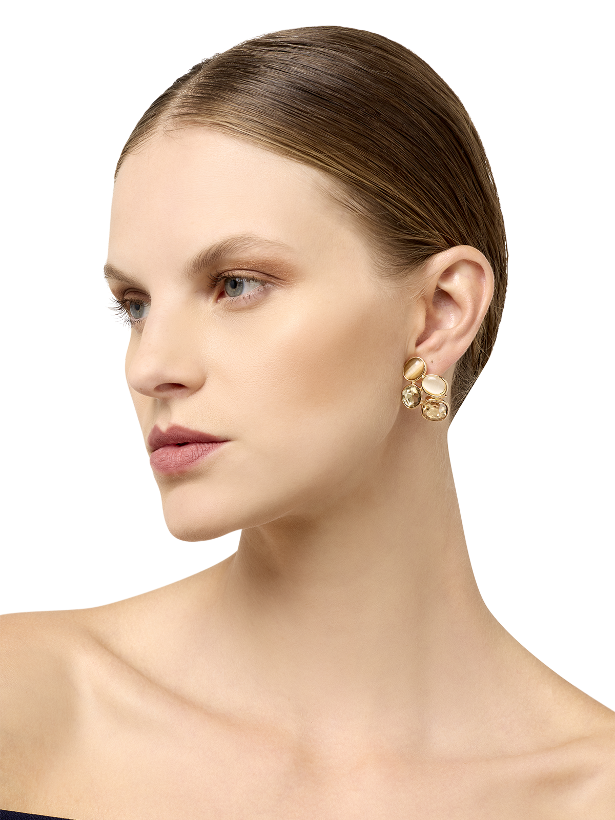 Helen Mink Cluster Earrings