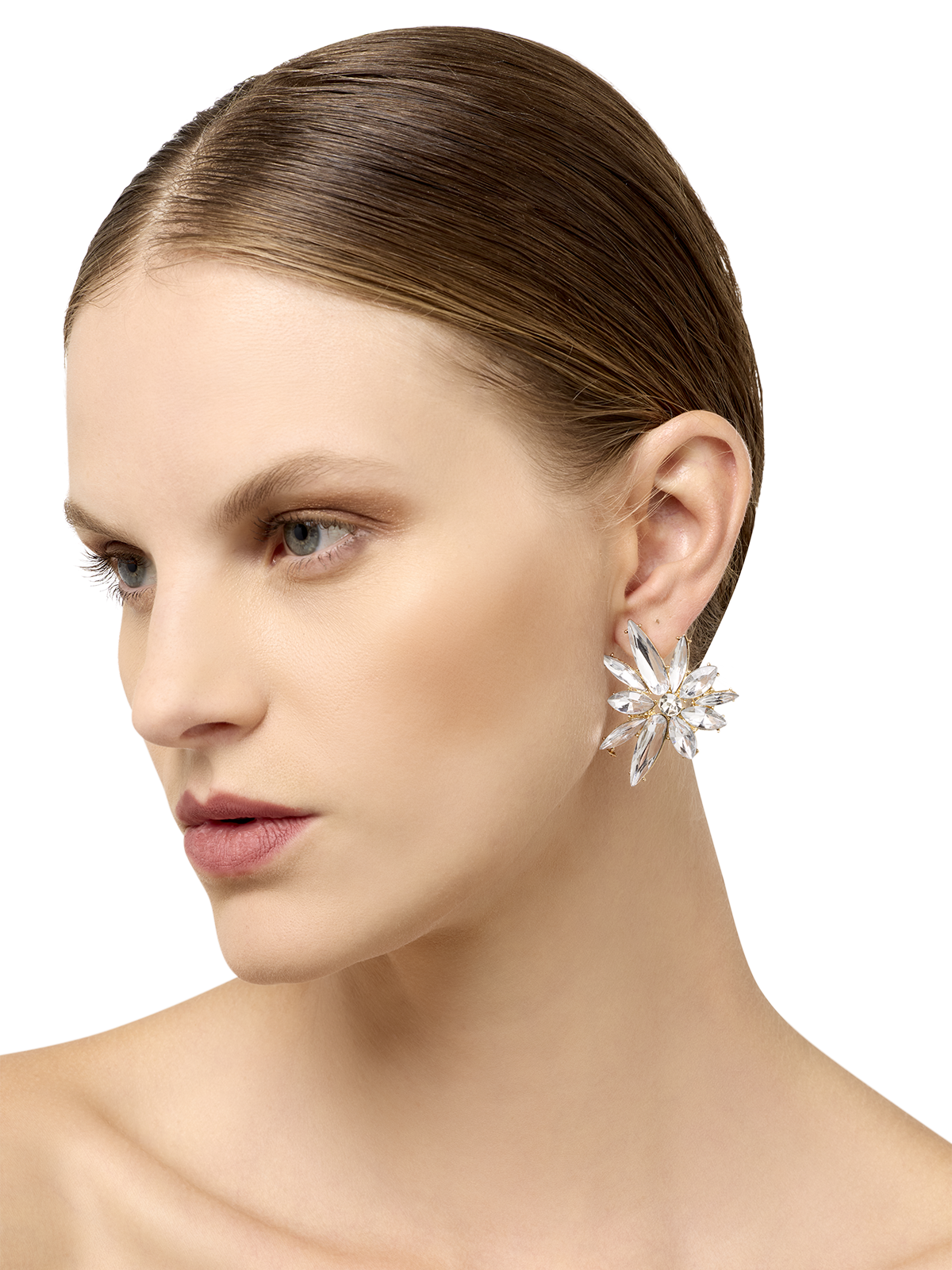 Sunni Silver Crystal Earrings