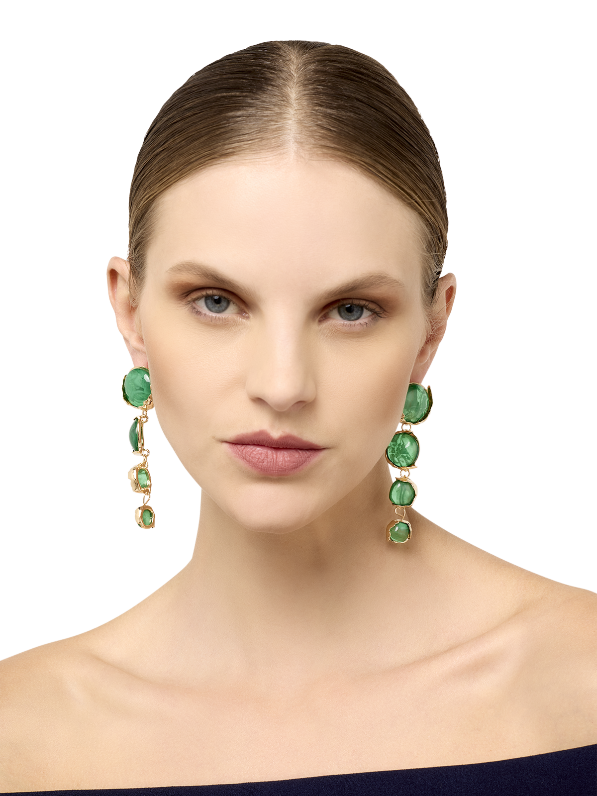 Inga Green Drop Earrings
