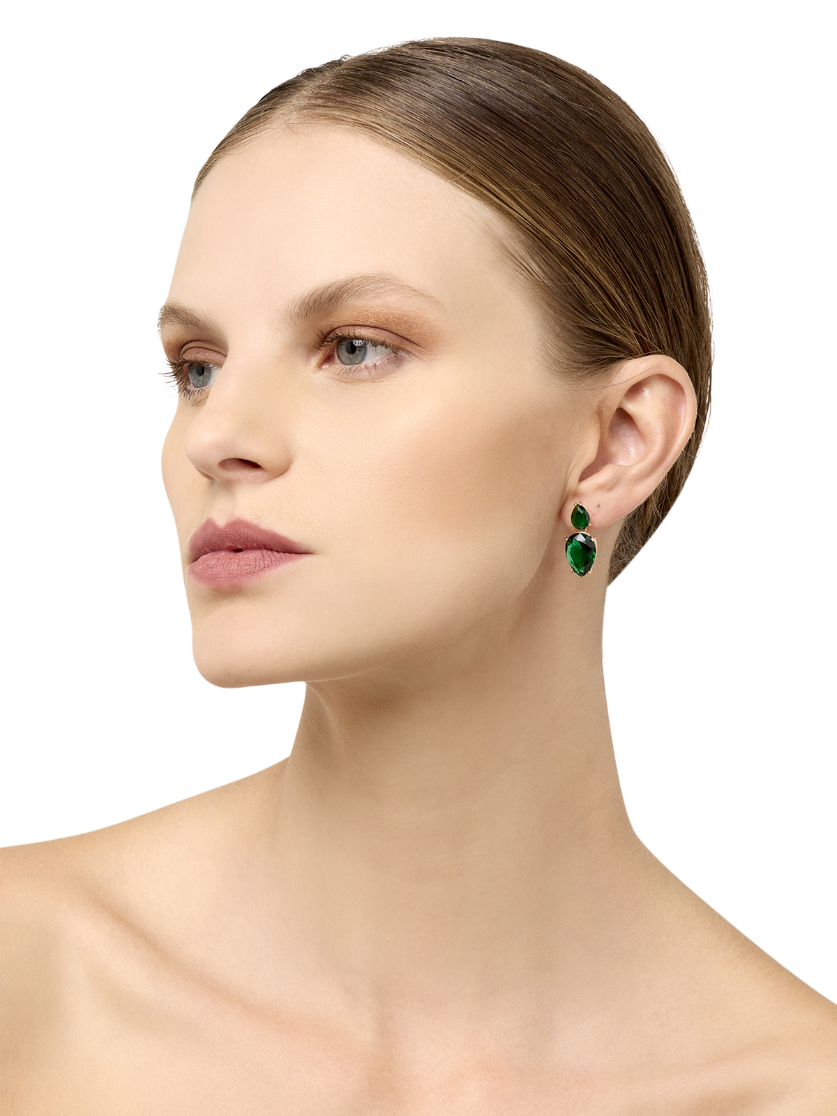 Sutton Emerald Crystal Earrings
