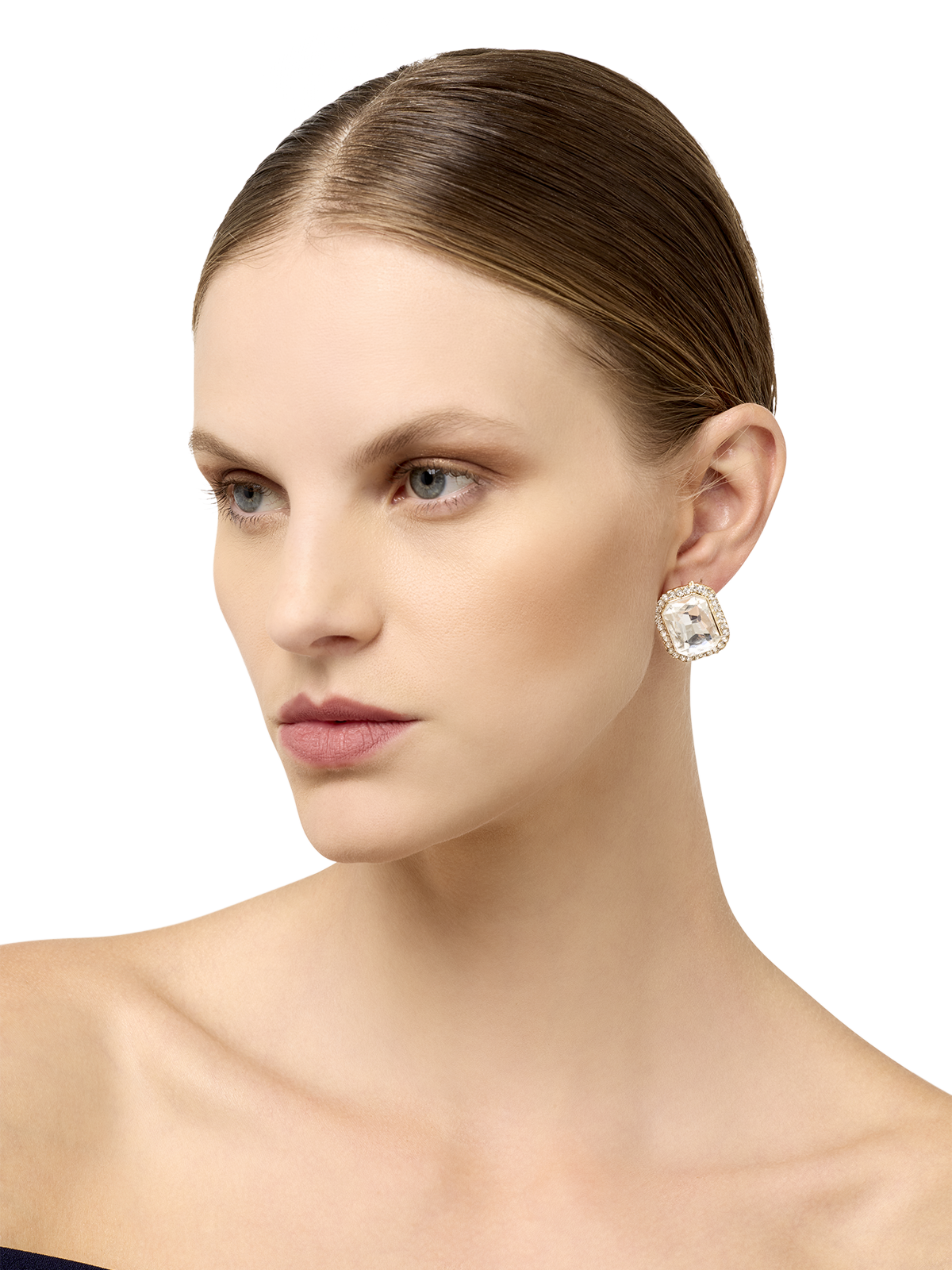Bea Silver Crystal Earrings