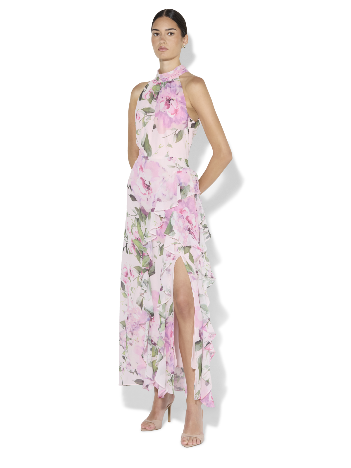 Frannie Petal Pink Printed Maxi
