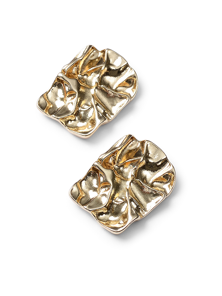 Cameron Gold Crinkle Earrings