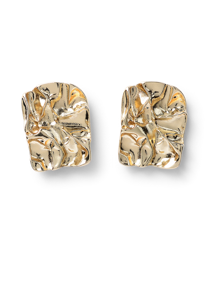 Cameron Gold Crinkle Earrings