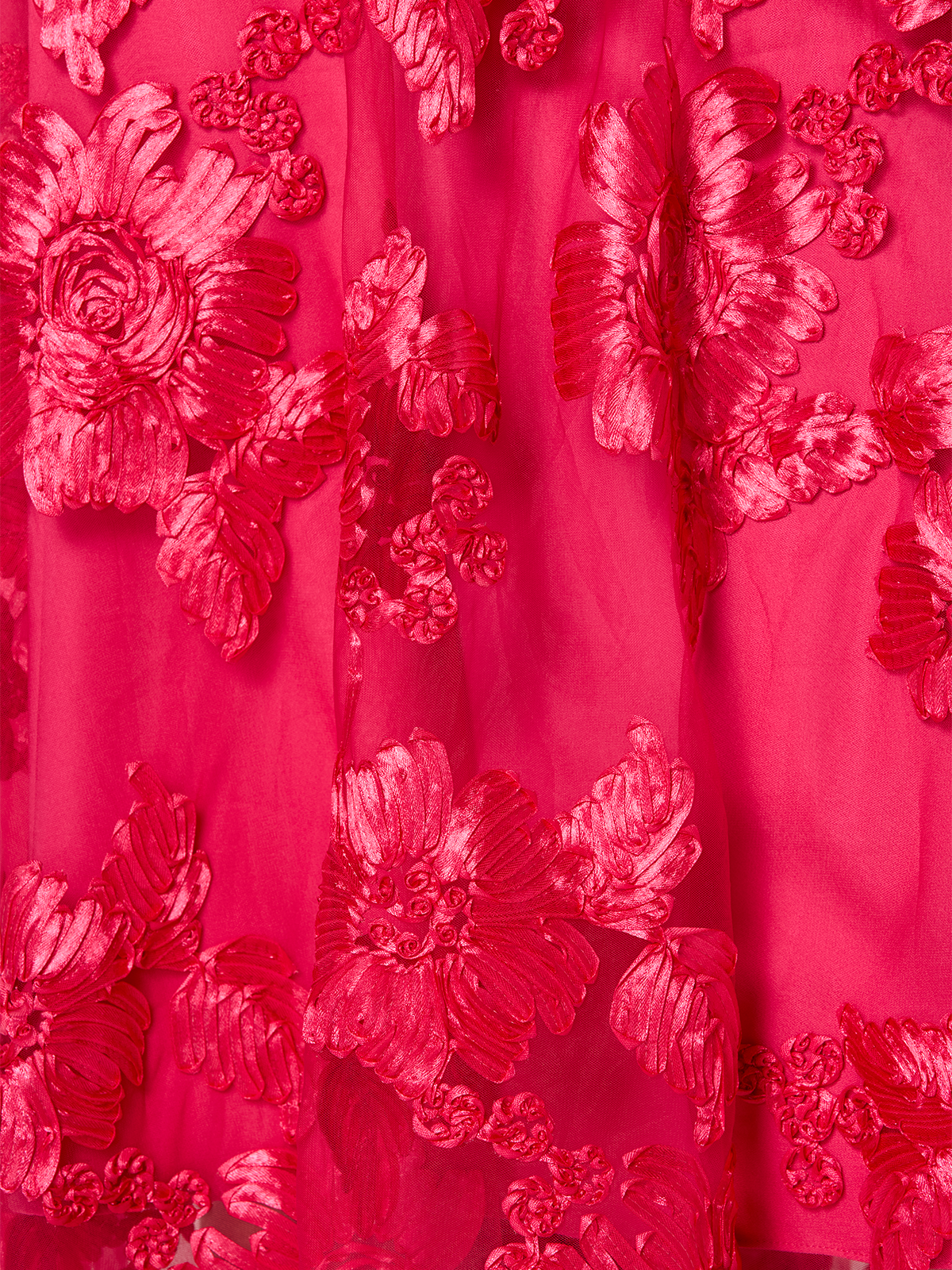 Isha Hot Pink Ribbon Lace Dress