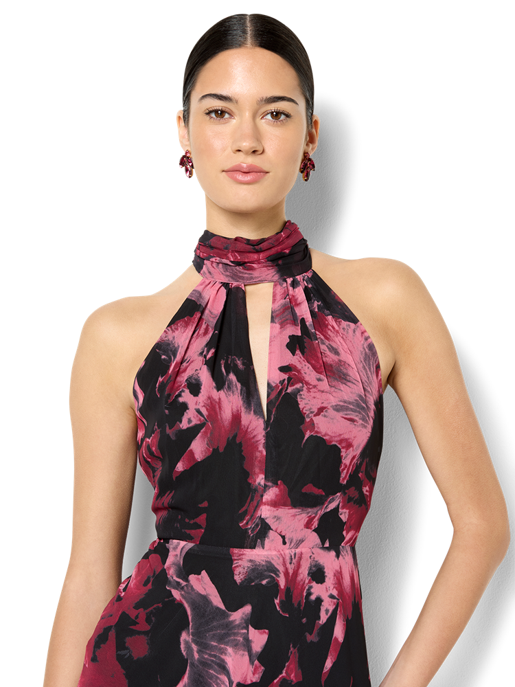 Ima Merlot Floral Earrings