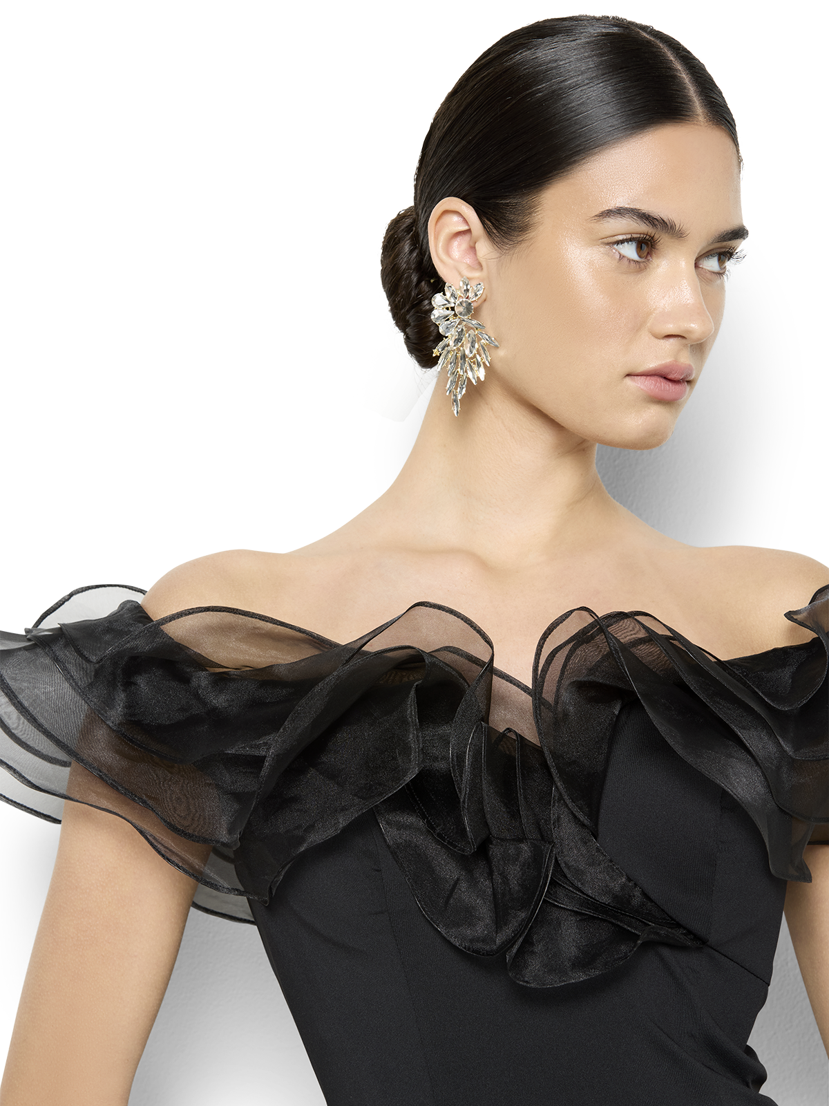 Jaslyn Black Off The Shoulder Gown