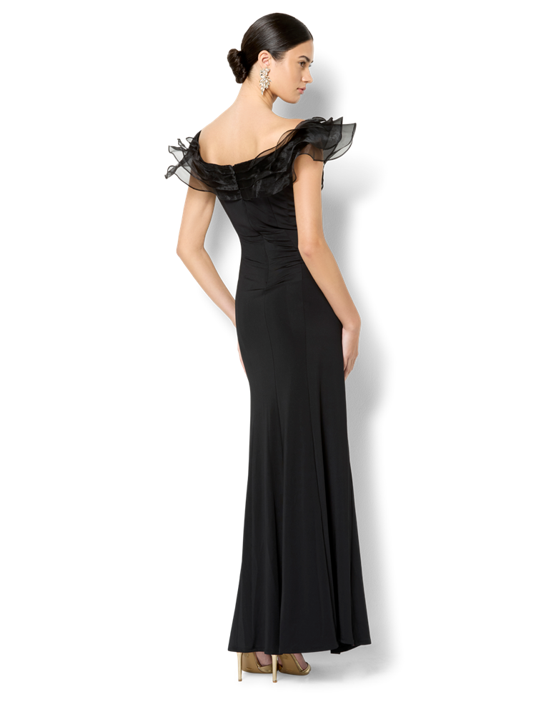 Jaslyn Black Off The Shoulder Gown