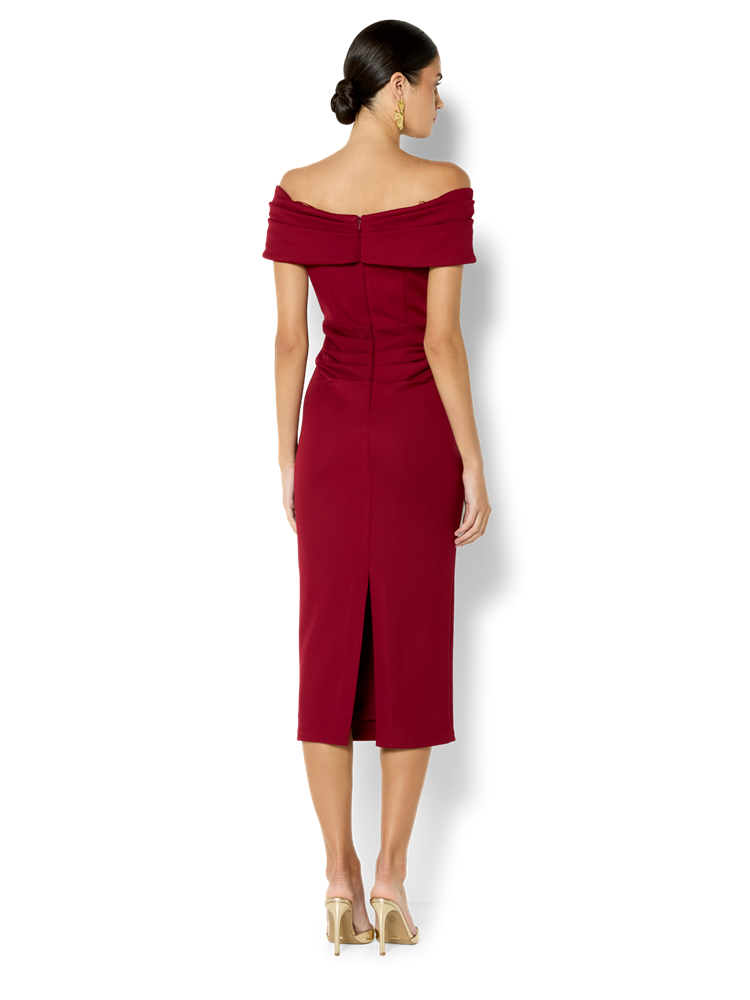 Kadence Merlot Strapless Dress