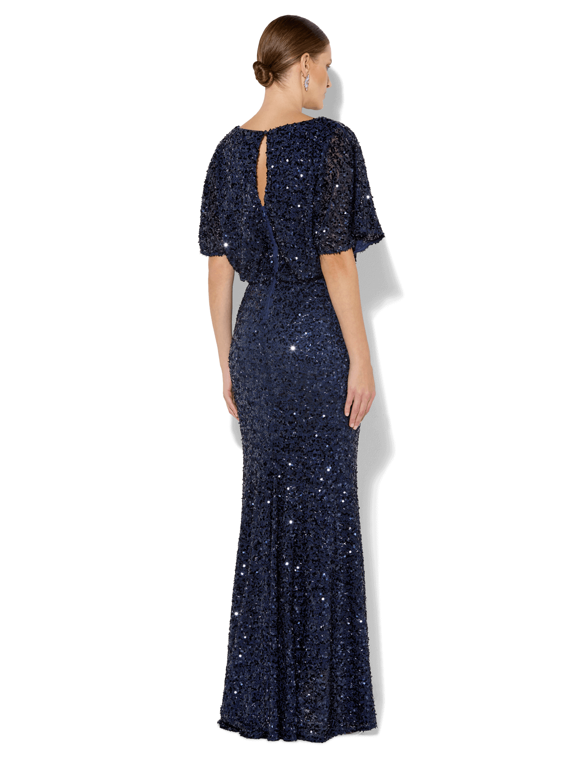 Kalina Navy Sequin Gown