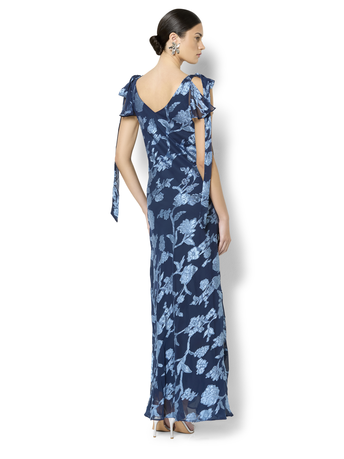 Kavari Navy Sky Midi Dress