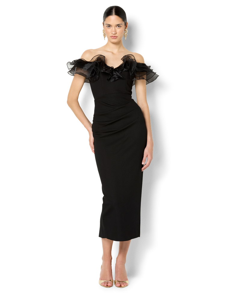 Mina Black Off The Shoulder Dress