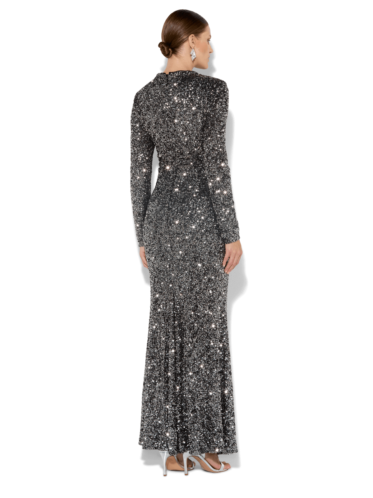 Rapture Gunmetal Sequin Gown