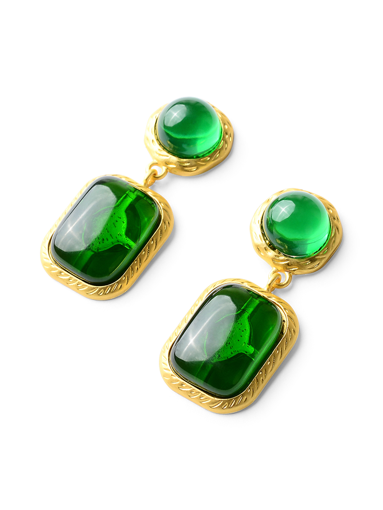 Iris Emerald Drop Earrings
