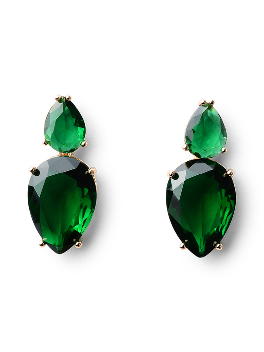 Sutton Emerald Crystal Earrings