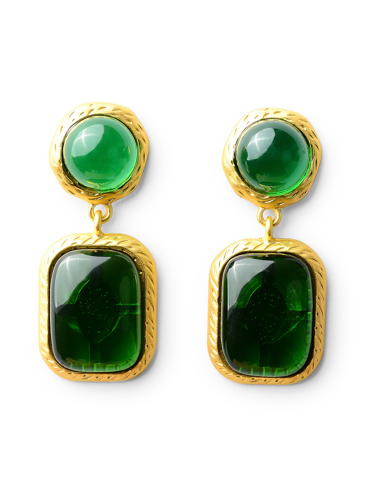 Iris Emerald Drop Earrings