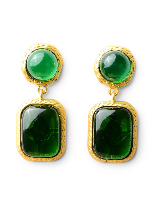 Iris Emerald Drop Earrings