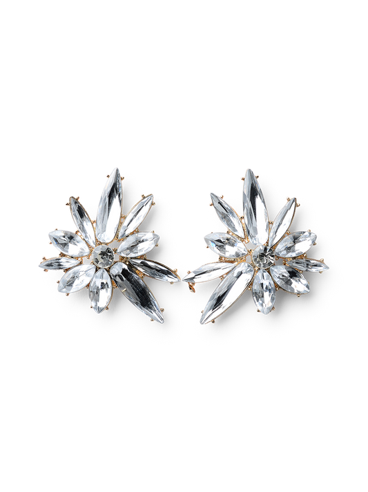 Sunni Silver Crystal Earrings