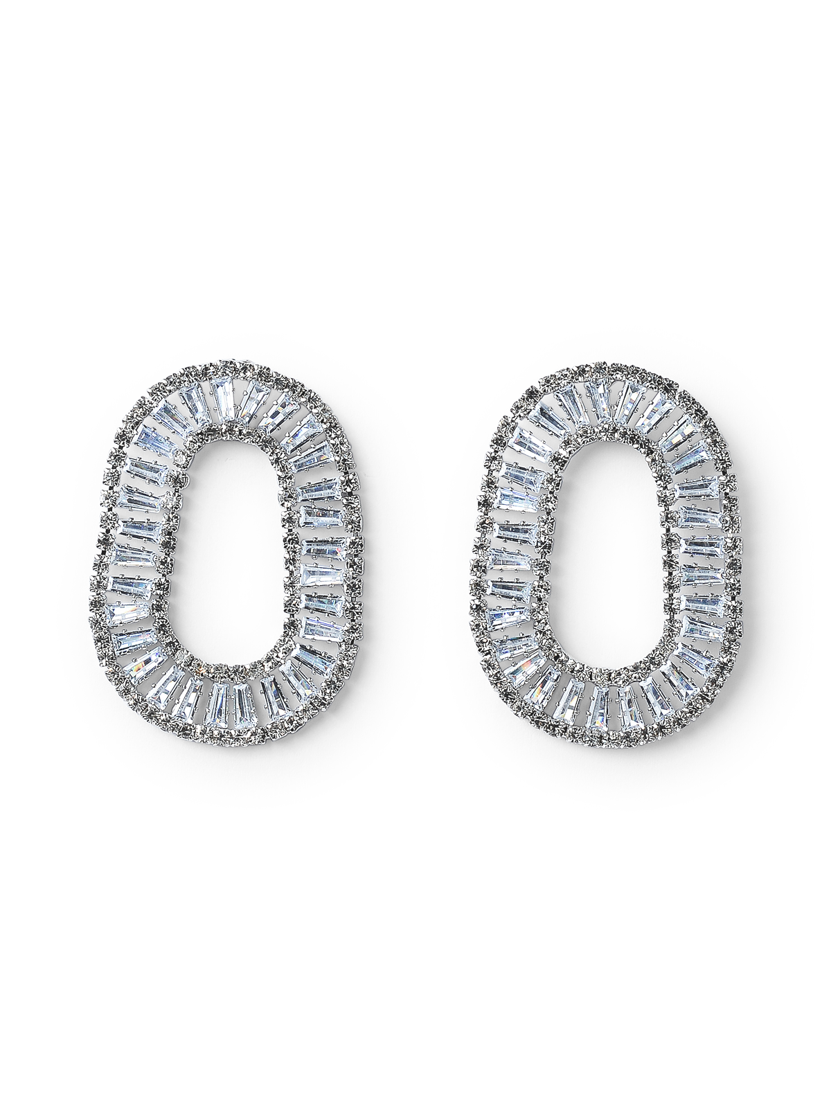 Cami Silver Crystal Earrings