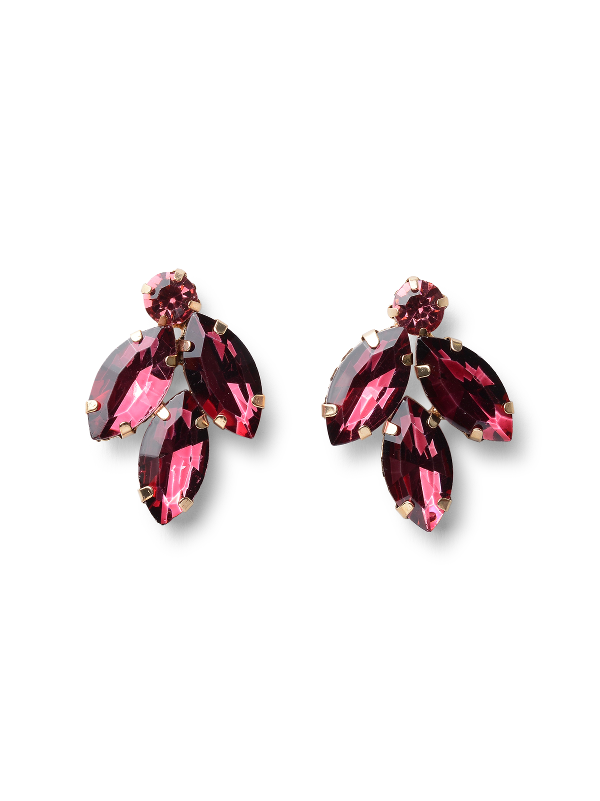 Ima Merlot Floral Earrings