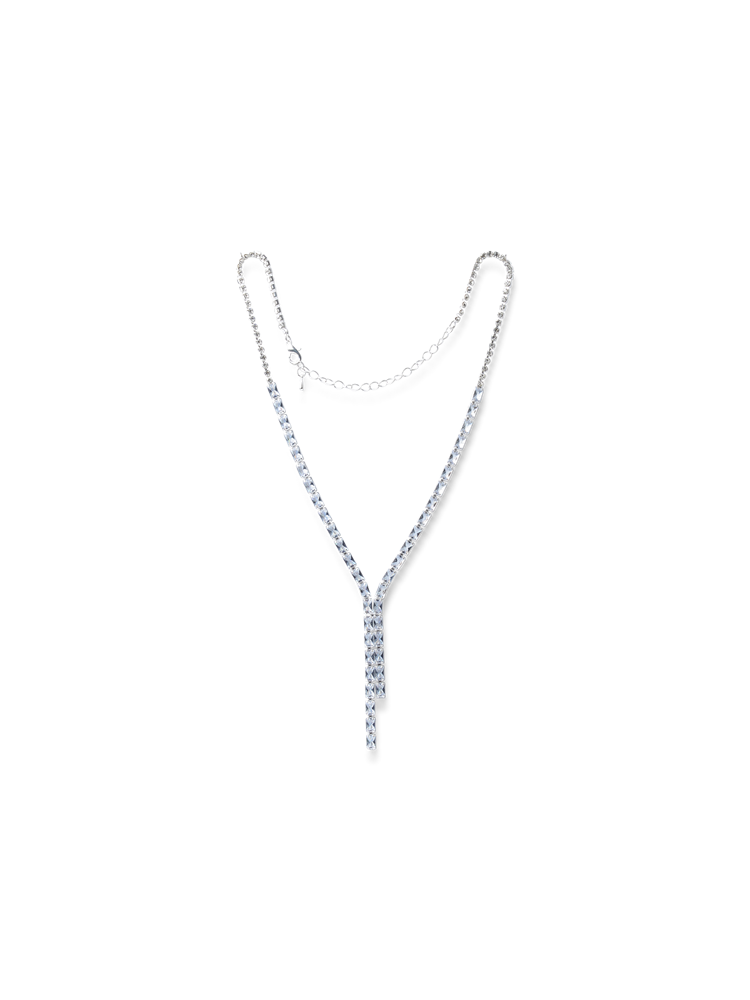 pakistani formal dresses uk Layered 2 in 1 Necklace | Swarovski Crystal deco | Coin charm | Handmade in New York | Lifetime Repairs main image 0