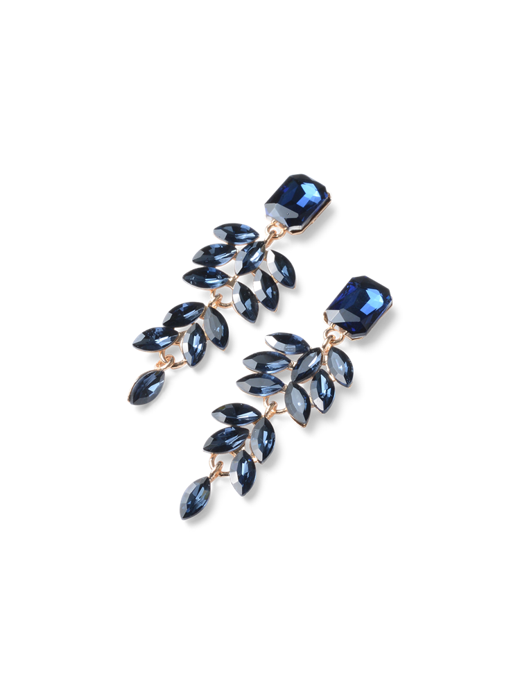 Carrie Navy Crystal Earrings