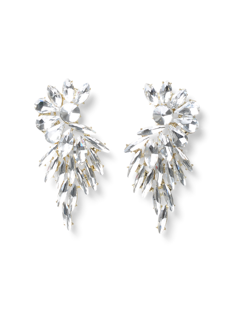 Pia Gold Crystal Earrings