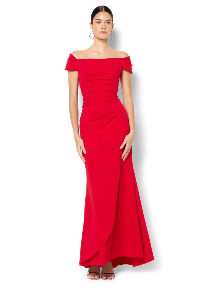 Remi Red Off The Shoulder Gown