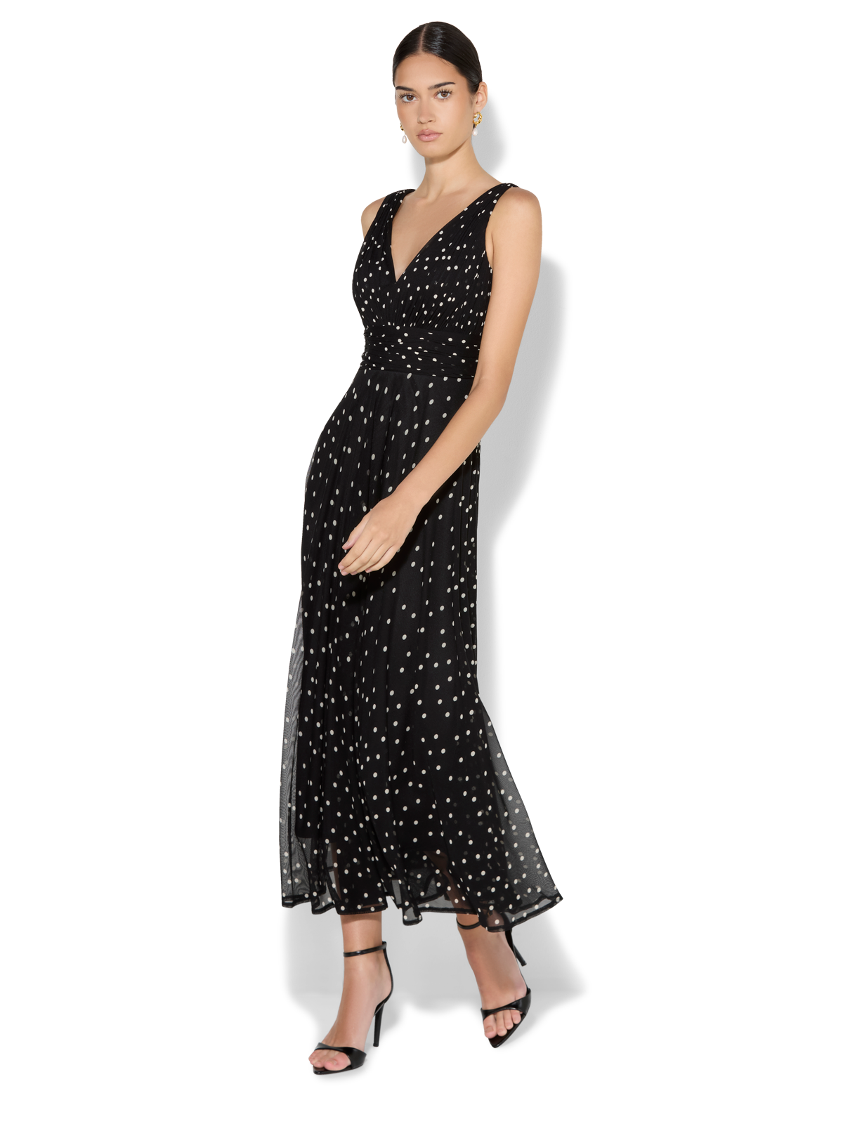 Riviera Black Polka Dot Dress