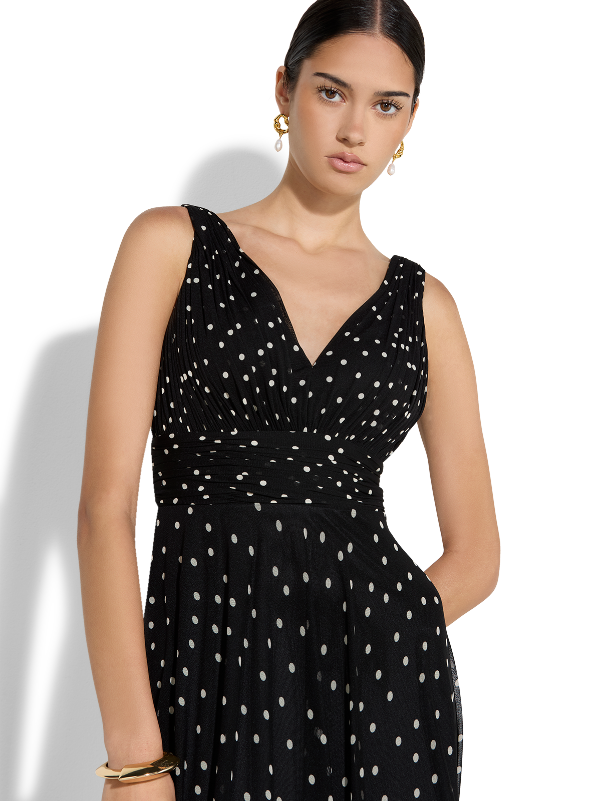 Riviera Black Polka Dot Dress