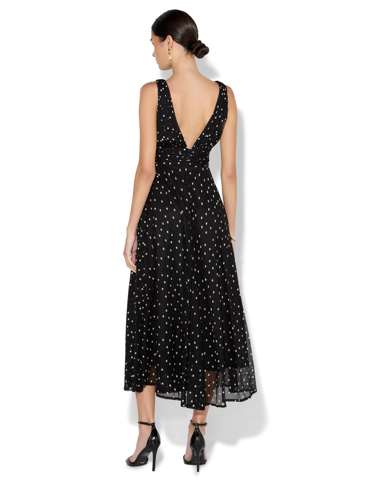 Riviera Black Polka Dot Dress