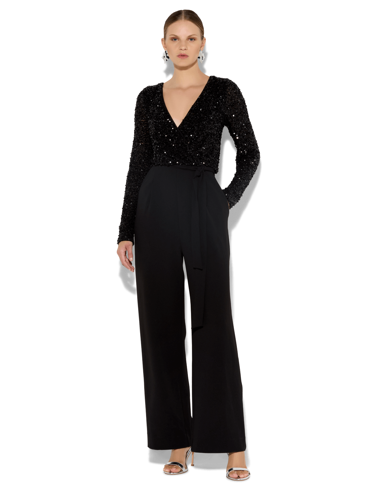 Sinatra Black Sequin Jumpsuit