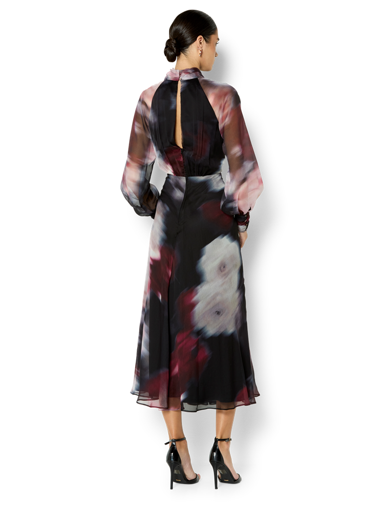 Sutton Printed Long Sleeve Cocktail Dress