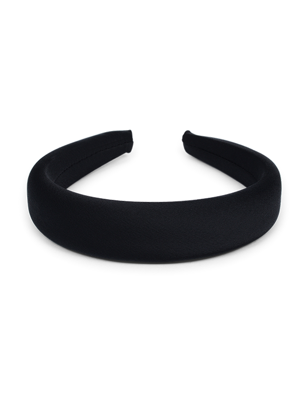 Sylvie Black Satin Headband