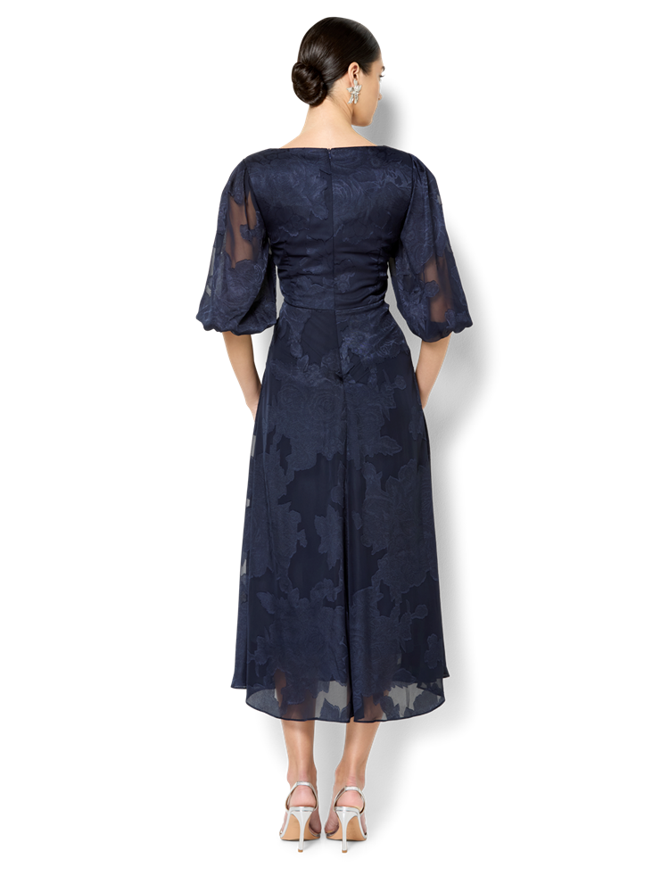 Saige Navy Floral Wrap Dress
