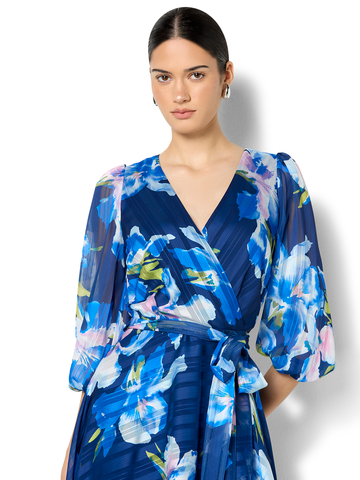 Suri Navy Pink Printed Dress