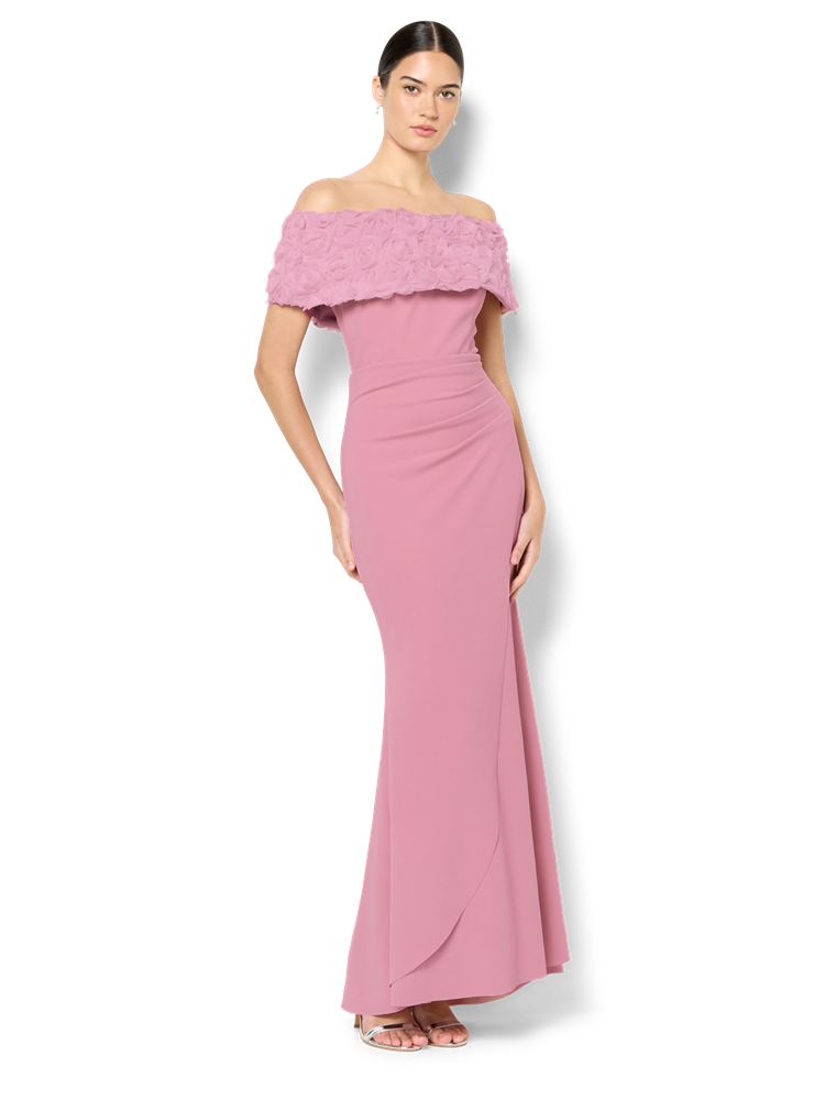 Toni Pink Off The Shoulder Gown