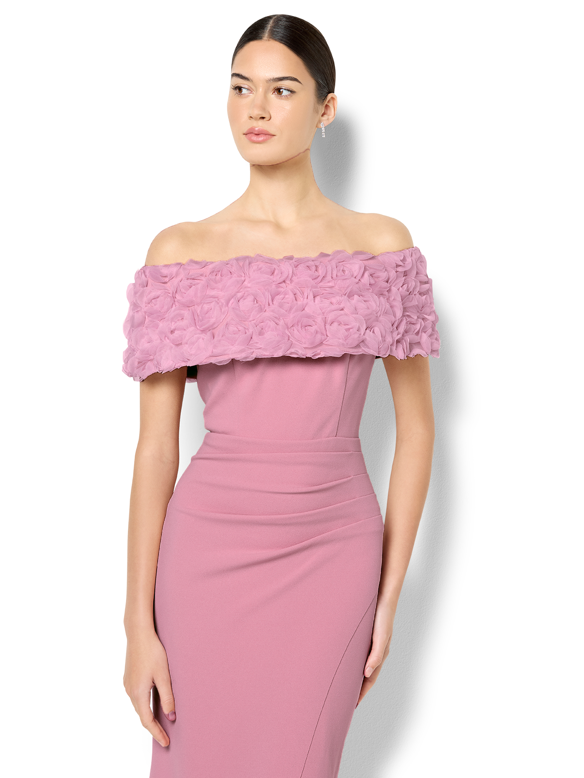 Toni Pink Off The Shoulder Gown