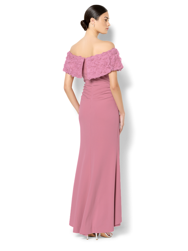 Toni Pink Off The Shoulder Gown