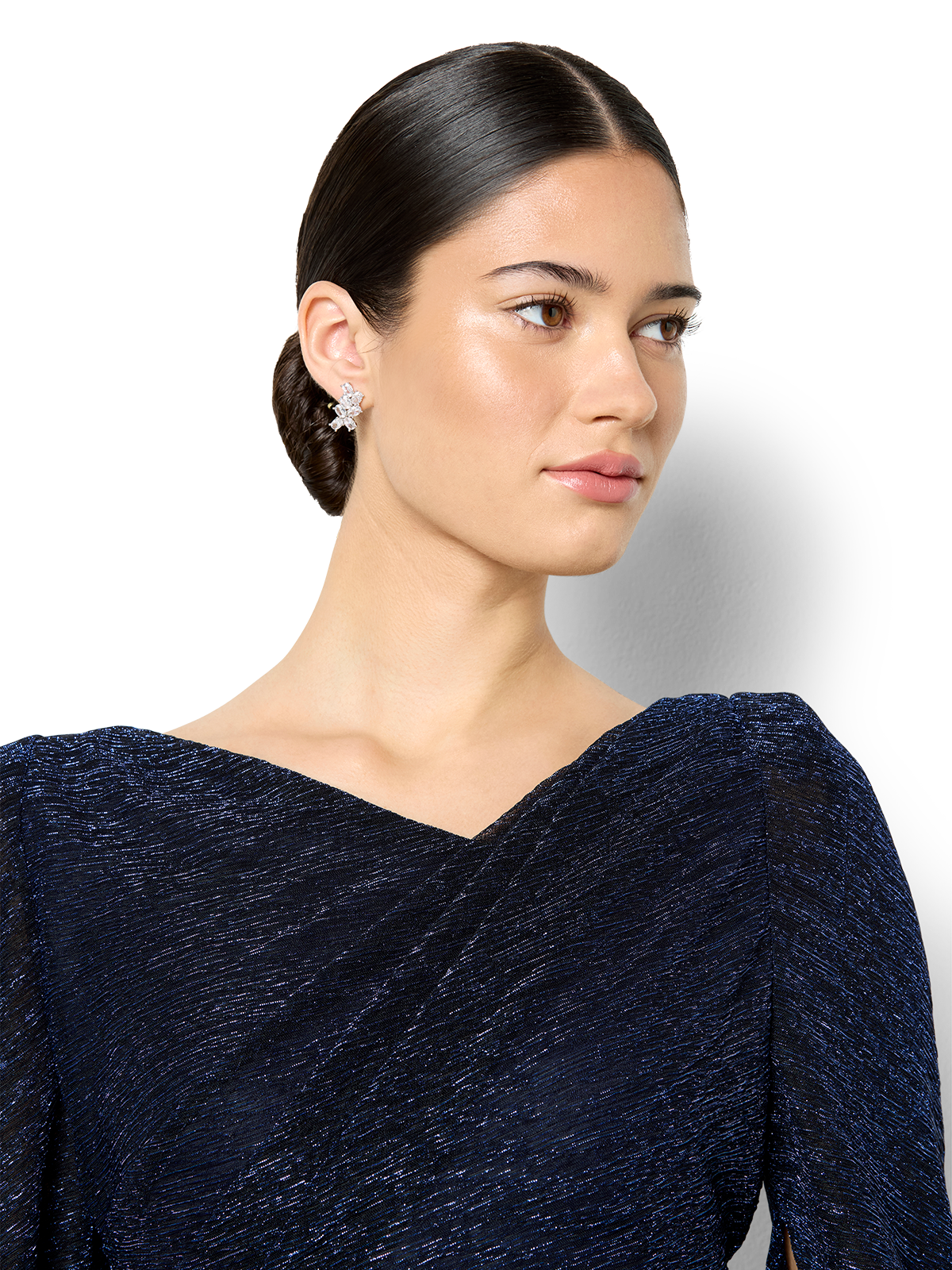 Holly Silver Crystal Earrings