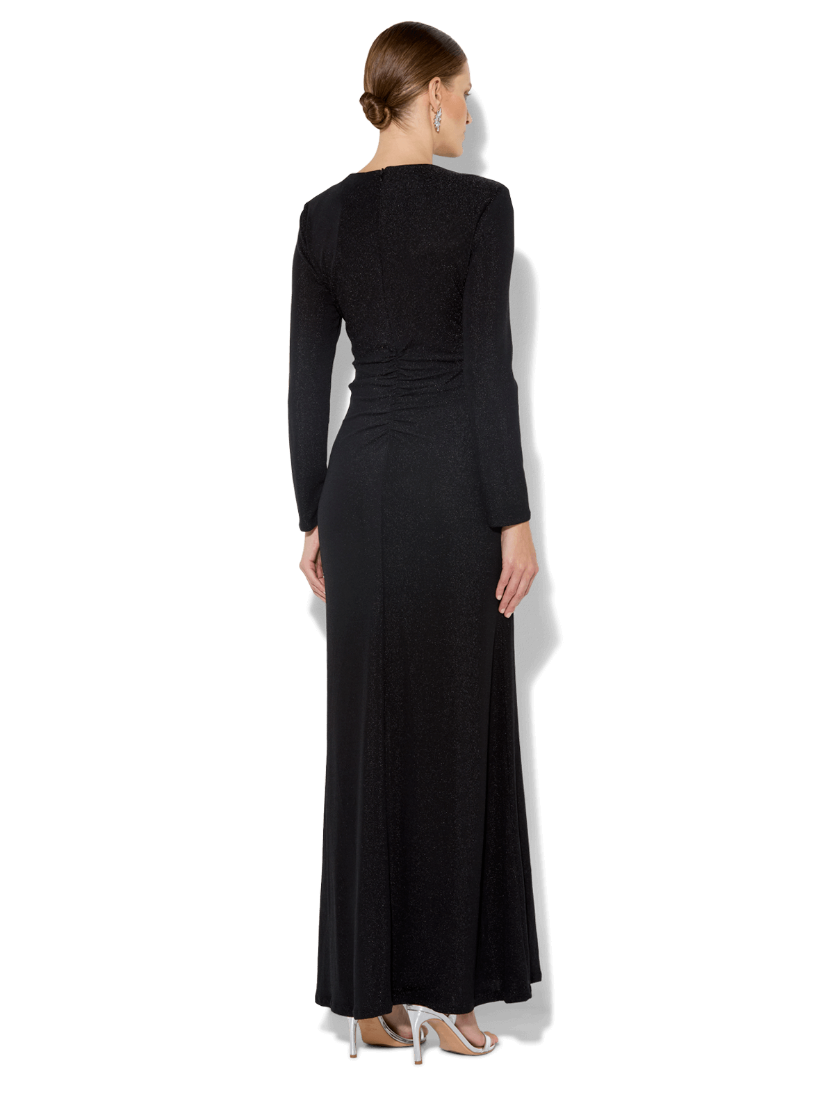 Zoe Black Metallic Knit Gown