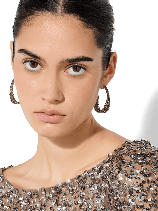 Amy Gunmetal Earrings by Montique
