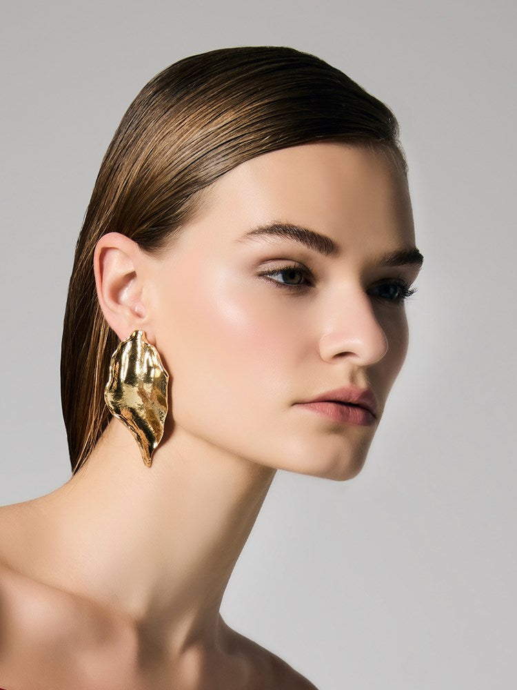 Fawn Gold Leaf Earrings